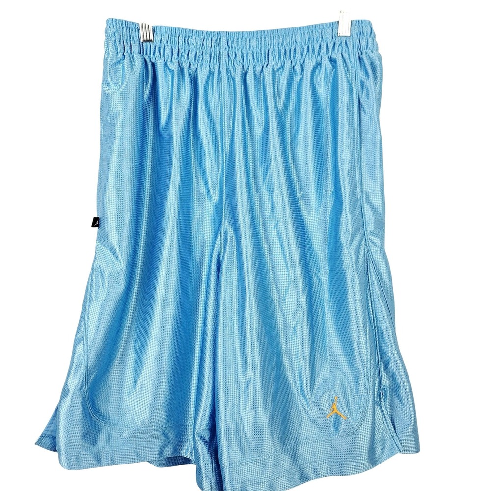 Jordan Brand Basketball Shorts Mens XL Carolina Blue Jumpman Textured Mesh